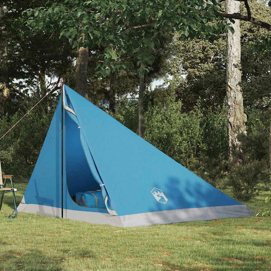 vidaXL Camping Tent Teepee Blue 4 Seasons for 4 People 248x227x170cm