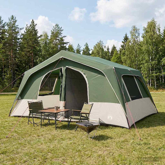 vidaXL Cort De Camping Verde Cu Dublu Material 3 Anotimpuri 533x312x230cm