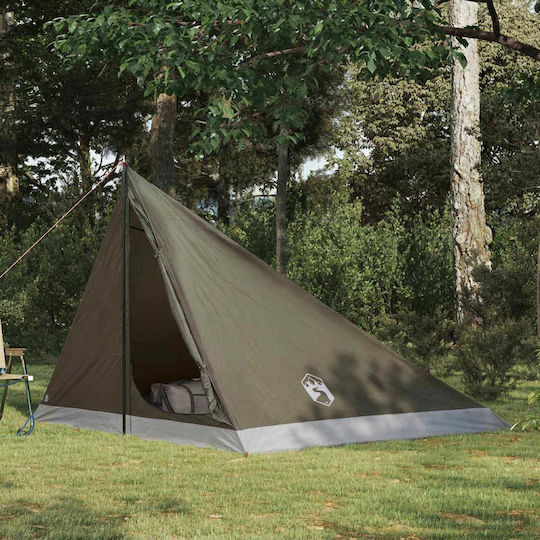 vidaXL Σκηνή Camping Teepee Καφέ 4 Εποχών για 4 Άτομα 248x227x170εκ.