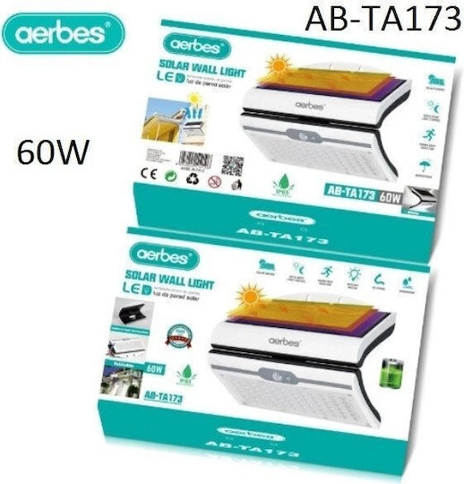 Aerbes AB-TA173 Wall Mounted Solar Light 60W with Motion Sensor