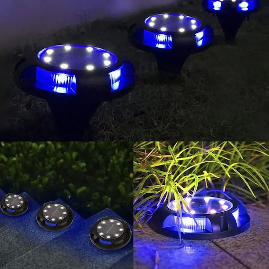 Impermeabil Set 4 Lămpi Solare de Grădină RGB cu Fotocelulă