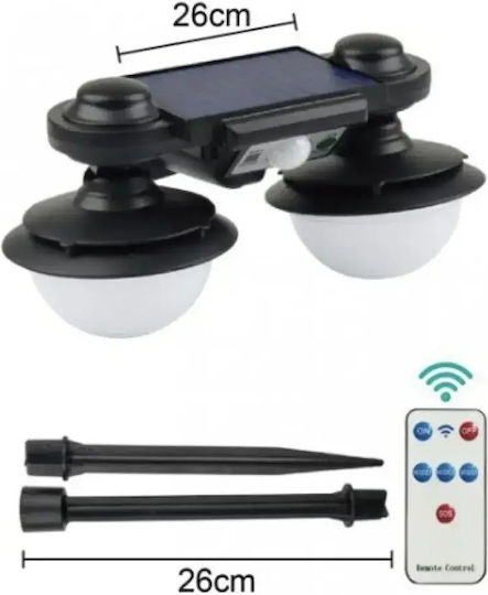 Arrango Wall Mounted Solar Light Traffic light 24W Cold White with Motion Sensor