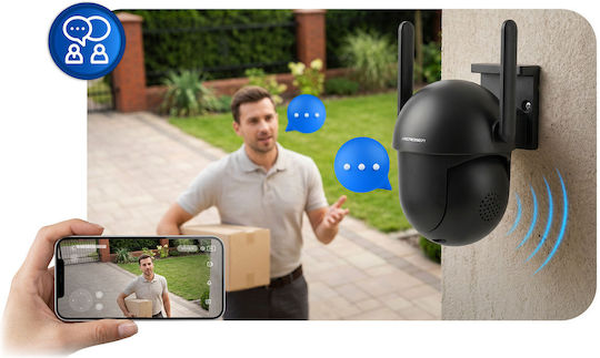 Berdsen IP Überwachungskamera Wi-Fi Full HD+ 5MP Wasserdicht mit Zwei-Wege-Kommunikation