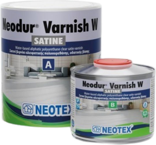 Neotex Neodur Βερνίκι Εμποτισμού Πολυουρεθάνης 2 Συστατικών Νερού Άχρωμο Σατινέ 9kg