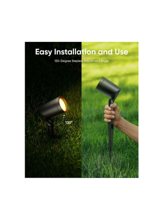 Eufy Φωτιστικό Δαπέδου Εξωτερικού Χώρου RGBW IP65 Μαύρο
