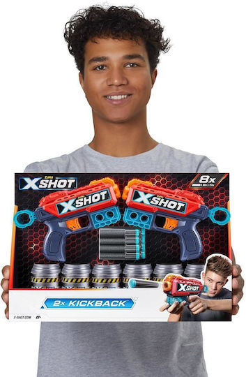 Set 2 X-shot Blasters Excel Kickback 8 Projectiles