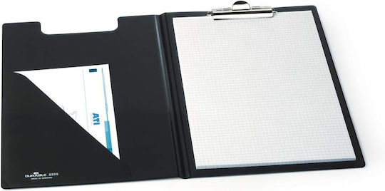 Clipboard A4 De Luxe Durabil cu Capac Negru Durabil