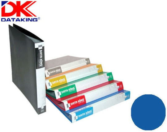 Data King Clipboard Flexible with 10 plastic sleeves Slides for Paper A4 Blue 1pcs