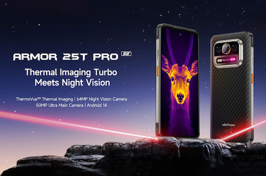 Ulefone Armor 25T Pro 5G Dual SIM (8/256GB) Rugged Smartphone Frost Black