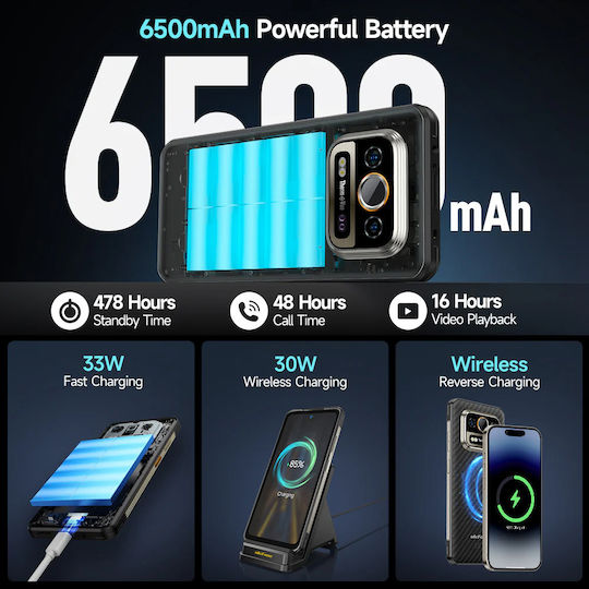 Ulefone Armor 25T Pro 5G Dual SIM (8/256GB) Rugged Smartphone Frost Black