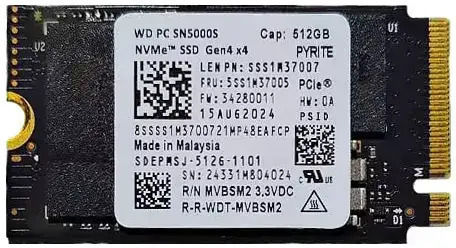Western Digital SSD 512GB M.2 Mit PCI Express 4.0 Schnittstelle