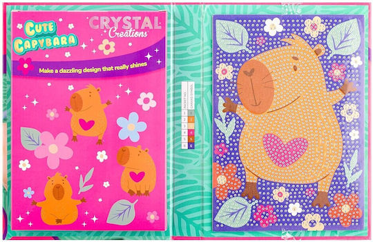 Книга за оцветяване по номера Crystal Creations Mini Cute Capybara