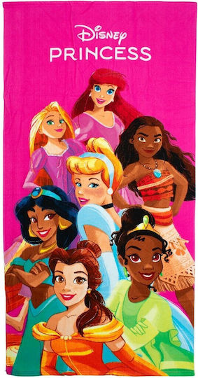 Πετσέτα Θαλάσσης Quick Dry Disney Home Princess 190 70x140 Fuchsia 100% Microfiber