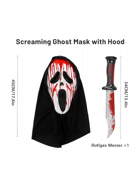 Scream Knife Mask Halloween Costume Scary Outfit