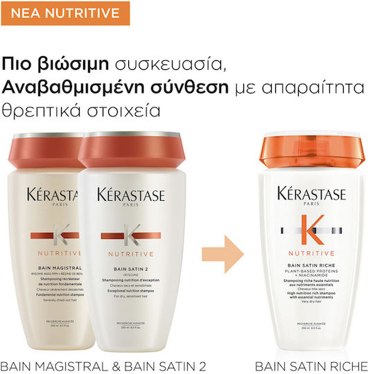 Kérastase Nutritive Bain Satin Riche Шампоан против сърбеж за суха коса 250ml