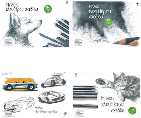 Μπλοκ Ελευθέρου Σχεδίου A & G Paper Landscape 12 Φύλλα A3 4 Σχέδια