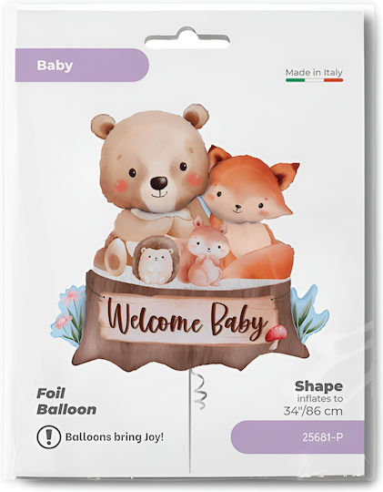 34” Balloon Welcome Baby – Forest Animals