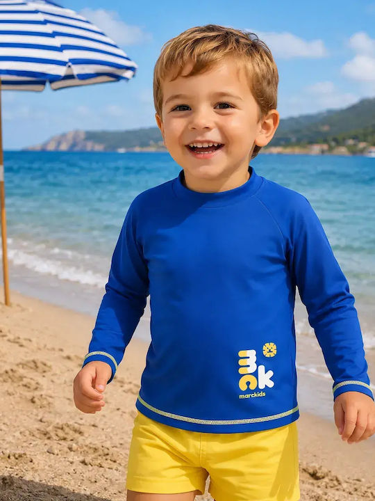 Αντηλιακή Παιδική Μπλούζα Uv Upf 50+ Marckids Μακρυμάνικη Μπλε