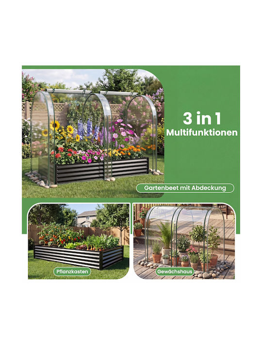 Costway Planter Box Metalic Negru Costway Planter Box Metalic Negru
