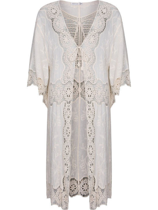 Pastunette Women's Beachwear Caftan Off-white
