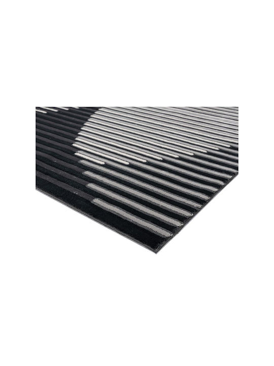 SteweHome Rectangular Black Rug 100x200cm