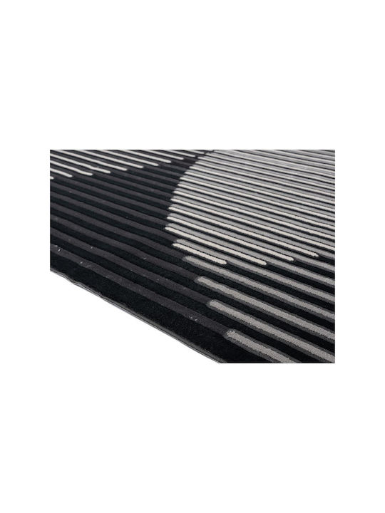 SteweHome Rectangular Black Rug 100x200cm