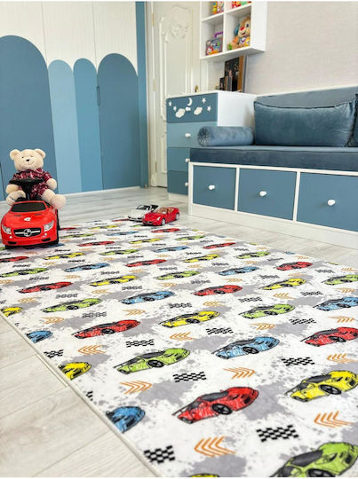 SteweHome Παιδικό Χαλί Λευκό 120x180cm Πάχους 60mm