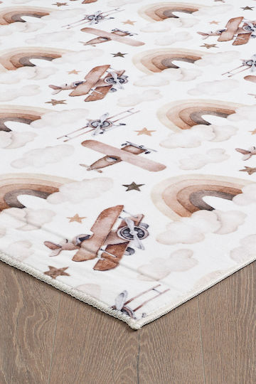 SteweHome Παιδικό Χαλί Καφέ 100x200cm Πάχους 60mm