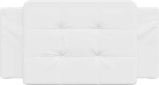 vidaXL Cushion for Headboard with Leather White 100x48cm