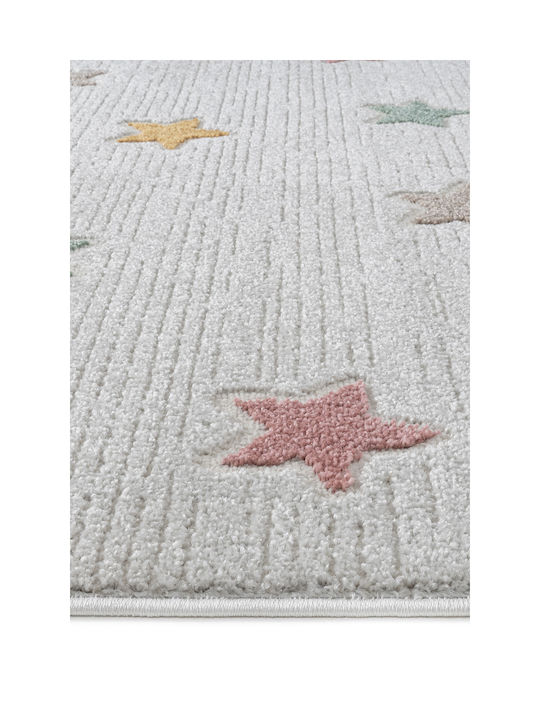 SteweHome Παιδικό Χαλί Αστέρια Γκρι 200x290cm Πάχους 60mm