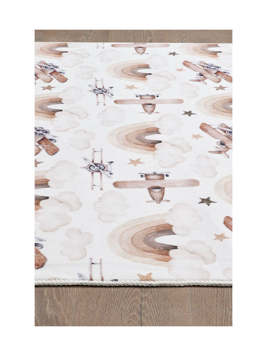 SteweHome Kids Rug Brown 100x250cm Thickness 60mm