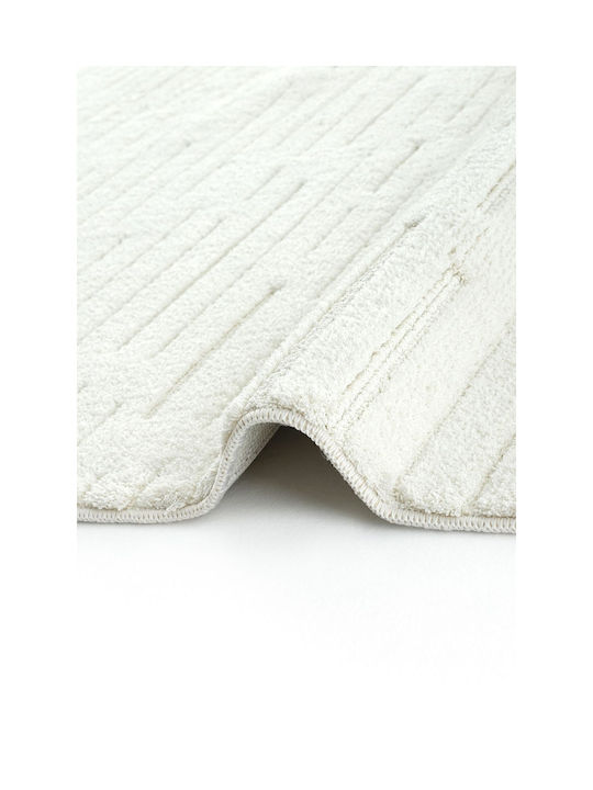 SteweHome Χαλί Ορθογώνιο Βαμβακερό Λευκό 160x230cm