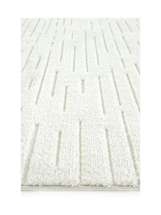 SteweHome Χαλί Ορθογώνιο Βαμβακερό Λευκό 160x230cm