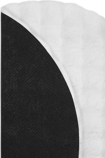 SteweHome Non-Slip Round White Rug Φ100cm