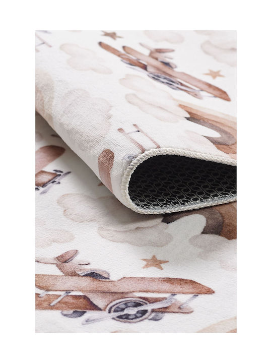 SteweHome Kids Rug Brown 80x200cm Thickness 60mm