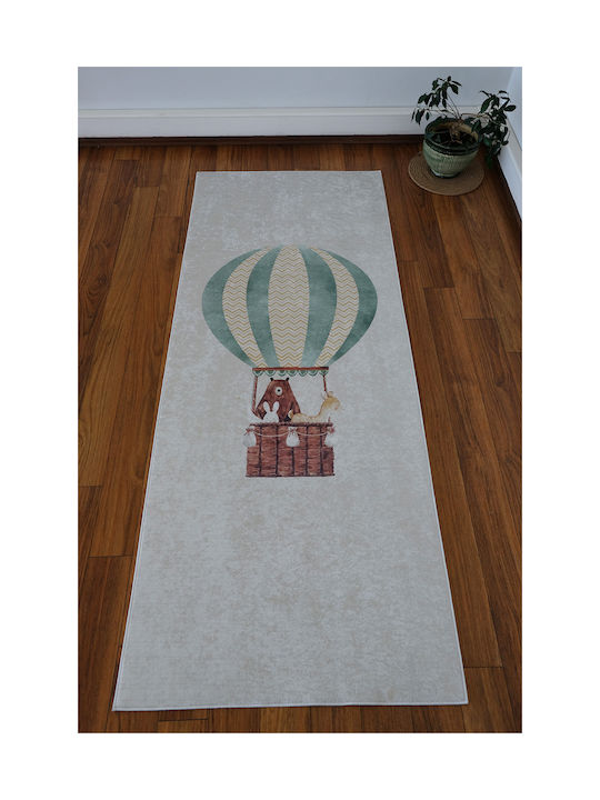 SteweHome Παιδικό Χαλί Μαύρο 100x600cm Πάχους 60mm