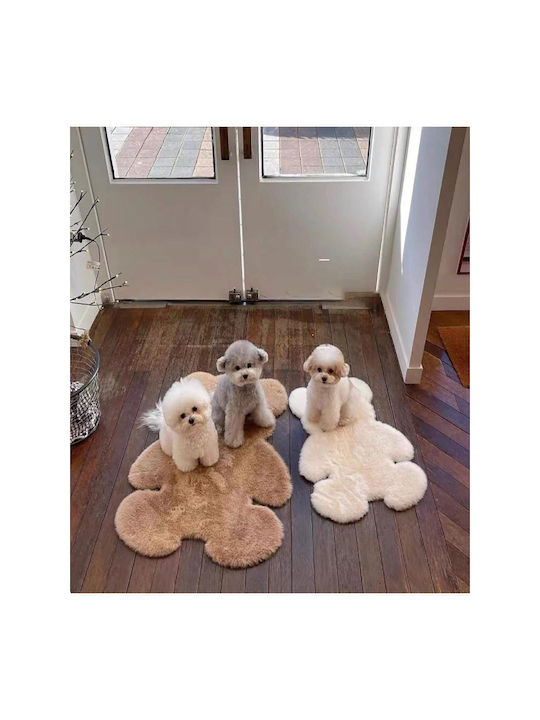 SteweHome Covor Pentru Copii Bej Rotund Cu Diametru 50cm Grosime 60mm