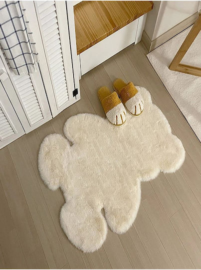 SteweHome Παιδικό Χαλί Μπεζ Στρογγυλό με Διάμετρο 60cm Πάχους 60mm