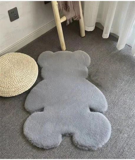SteweHome Kids Rug Gray Round with Diameter 120cm