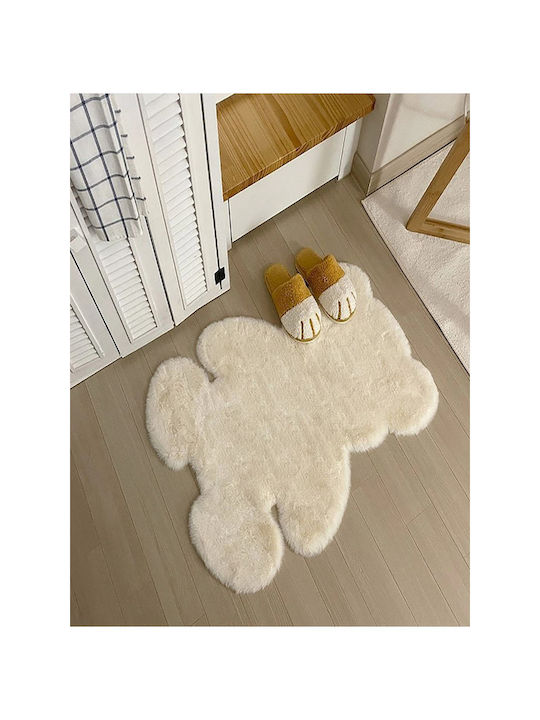SteweHome Covor Pentru Copii Bej Rotund Cu Diametru 50cm Grosime 60mm