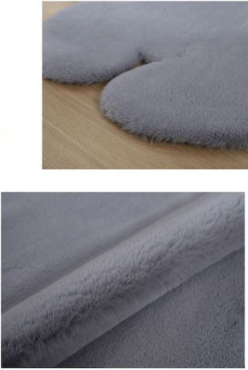 SteweHome Kids Rug Gray Round with Diameter 140cm Thickness 60mm