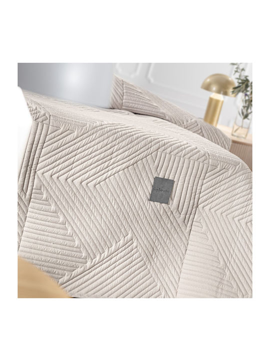 Guy Laroche Ziana Κουβερλί Ημίδιπλο Microfiber Natural 180x240cm