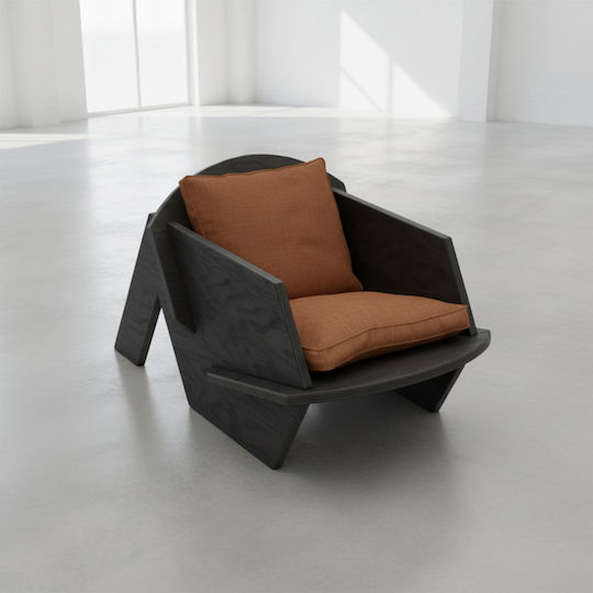Πολυθρόνα Μαύρη 65x60x60cm