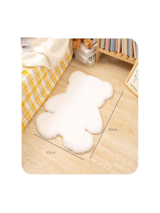 SteweHome Covor Pentru Copii Alb Tăiat La Dimensiune Lățime 50cm Grosime 60mm