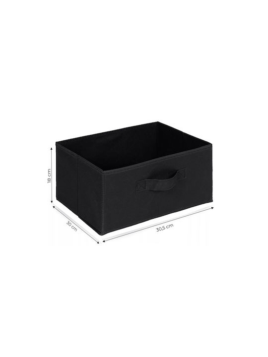 Kommode Stoff Nisos-8 Eiche 8 Schubladen Stoff Schwarz 76x30x89cm Schwarzer Rahmen Metall