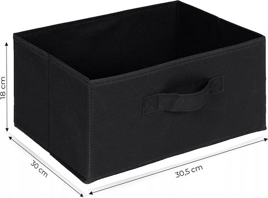Fabric Chest of Drawers Nisos-8 Oak 8 Drawers Fabric Black 76x30x89cm Black Metal Frame
