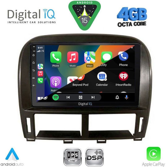 Digital IQ Ηχοσύστημα Αυτοκινήτου για Jaguar XF Lexus LS 2000-2006 (Bluetooth/USB/WiFi/GPS/Apple-Carplay/Android-Auto) με Οθόνη Αφής 9"