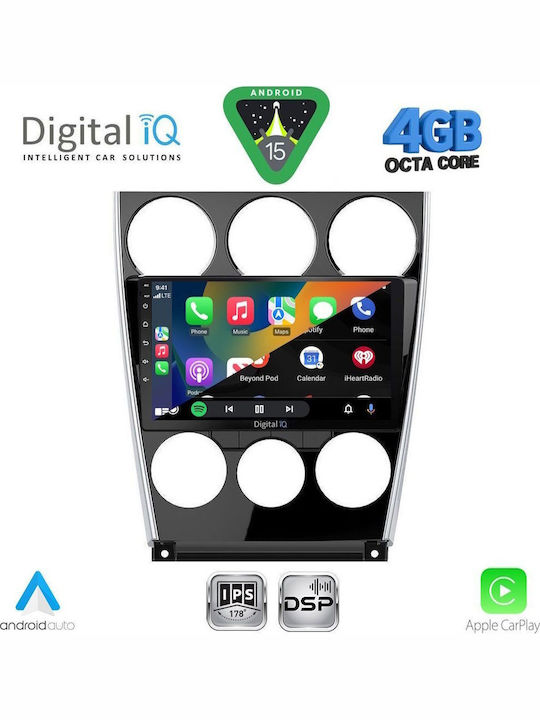 Digital IQ Car Audio System for Mazda 6 2005-2008 Bluetooth USB WiFi GPS Apple CarPlay Android Auto with 9" Touch Screen