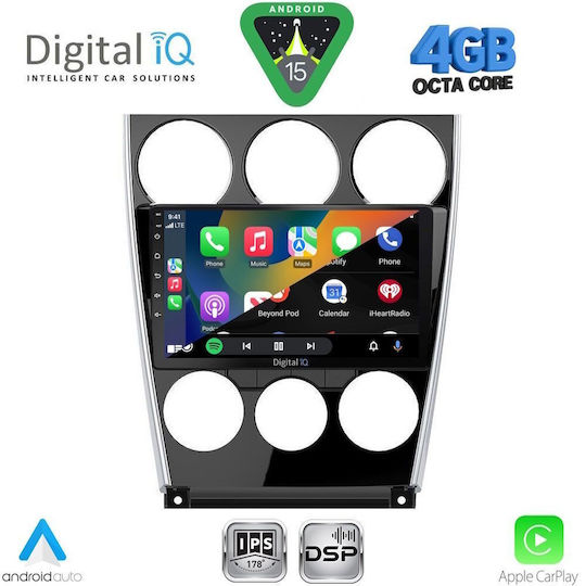 Digital IQ Car Audio System for Mazda 6 2005-2008 Bluetooth USB WiFi GPS Apple CarPlay Android Auto with 9" Touch Screen
