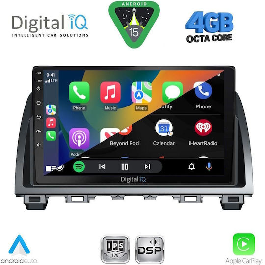 Digital IQ Ηχοσύστημα Αυτοκινήτου για Mazda 6 2012-2017 (Bluetooth/USB/WiFi/GPS/Apple-Carplay/Android-Auto) με Οθόνη Αφής 9"